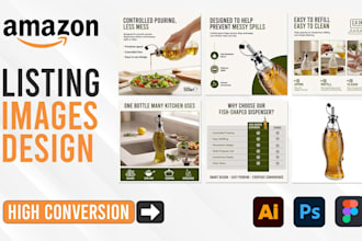 design amazon listing images and product main image