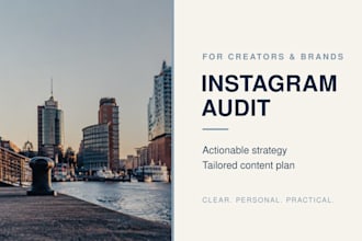 audit your social media and create a growth strategy and content plan