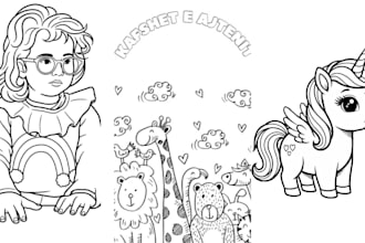 create unique kids coloring book