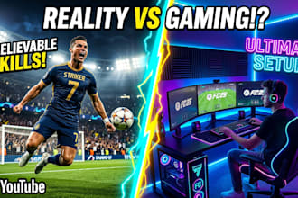 design high CTR sports and gaming youtube thumbnails