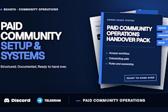 set up a paid discord server or telegram community and hand it over