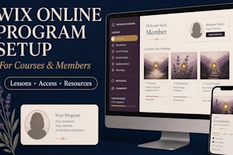 set up your wix online program or course