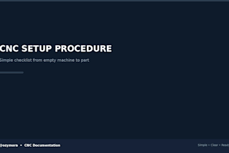 create a cnc setup checklist for operators