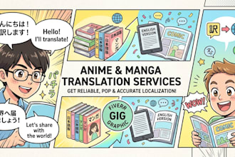 translate manga anime and comic content into natural japanese