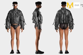 make 3d fashion, garment design 3d clothing second life, clo3d, marvelous design