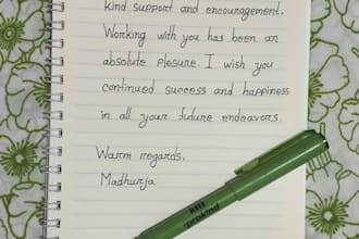 write beautiful handwritten letters,