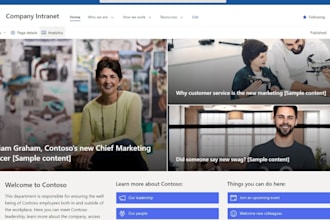 build sharepoint intranet website and employee portal for your company
