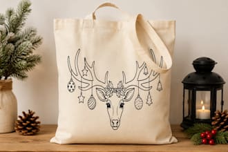 make tote bag with holidays svg design