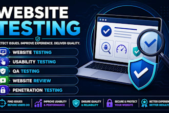 do website testing, usability testing, qa testing, website review, pentest