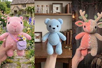 create handmade soft custom plush toy stuffed animals crochet kawaii plushie