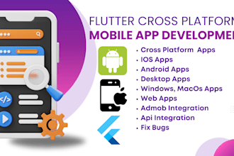 build a cross platform flutter app for desktop, web, and mobile android and IOS