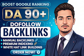 provide da 90 plus high authority dofollow SEO backlinks