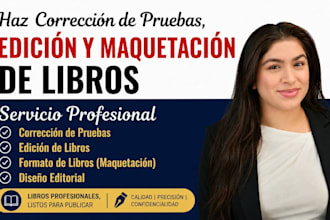 haz corrección de pruebas, edición y maquetación de libros