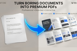 redesign your document into a professional branded interactive PDF
