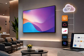setup a waiting room digital display yodeck screencloud optisigns novisign CRM