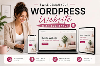 design a professional wordpress website with elementor