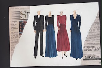 create hand drawn fashion illustrations and sketches
