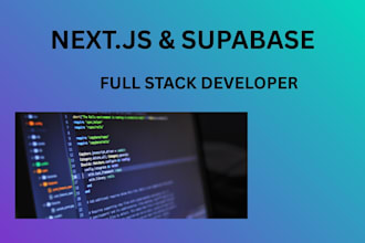 build a modern nextjs web app with supabase