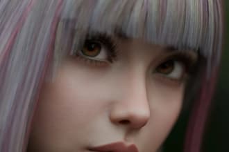 face rig 3d character in iclone, lip sync, blender, daz with uv, pbr retopology