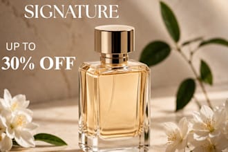 design a luxury perfume advertisement