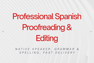 proofread and edit your text in spanish