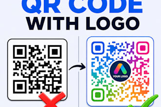 design custom unique qr code with logo for your business