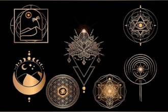 create unique sacred geometry or mystical or spiritual logo design