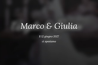 design a custom wedding or event website with animations