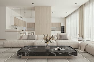 create realistic 3d interior design and rendering