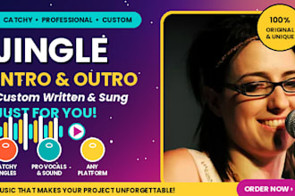 write custom podcast jingles, intros, outros, theme songs and youtube intros