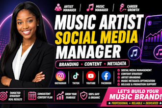 music artist social media manager, music manager, artist manager, music metadata