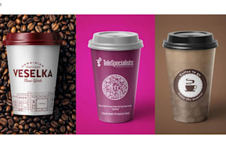 do premium coffee label, packaging, paper cup,