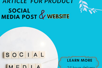 write  article for product and social media post