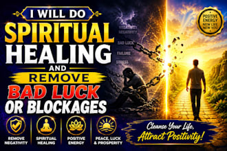 do spiritual healing and remove bad luck or blockages
