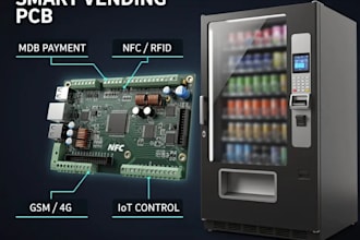 design smart vending machine controller pcb with payment and iot