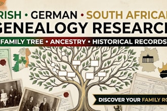 research irish german and south african genealogy family tree ancestry records