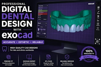design dental crowns and bridges in exocad