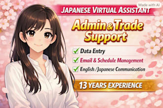 be your japanese virtual assistant for admin support