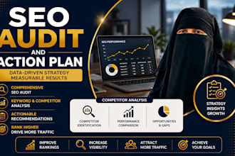 provide a technical SEO audit, competitor analysis, and action plan