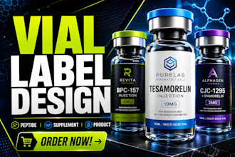 design vial labels and peptide product labels