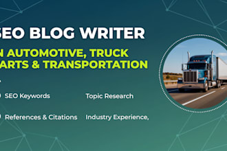 write SEO blog articles on automotive truck parts