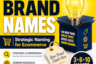 create unique product and ecommerce brand names