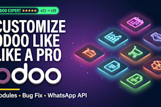 customize odoo 19 modules, fix bugs and integrate whatsapp with your erp