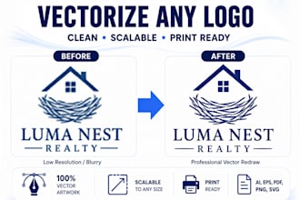 manually vectorize and fix your logo or image