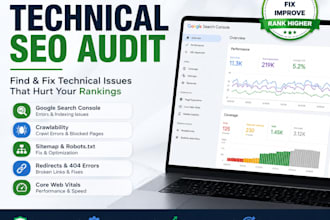 do a technical SEO audit and fix website issues