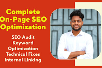 complete on page SEO optimization, audit and keyword optimization
