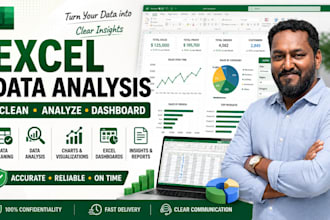 perform excel data analysis, cleaning and interactive dashboards