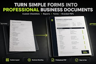 create a custom business checklist and professional PDF report