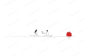 draw custom couple line art illustration and romantic wall art