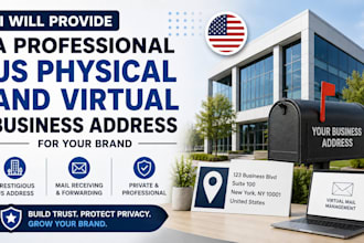 provide a professional US physical and virtual business address for your brand